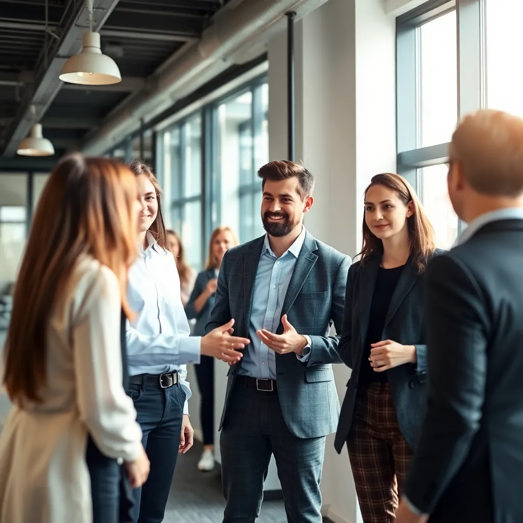 Professional die carrièreswitch maakt in nieuwe werkomgeving