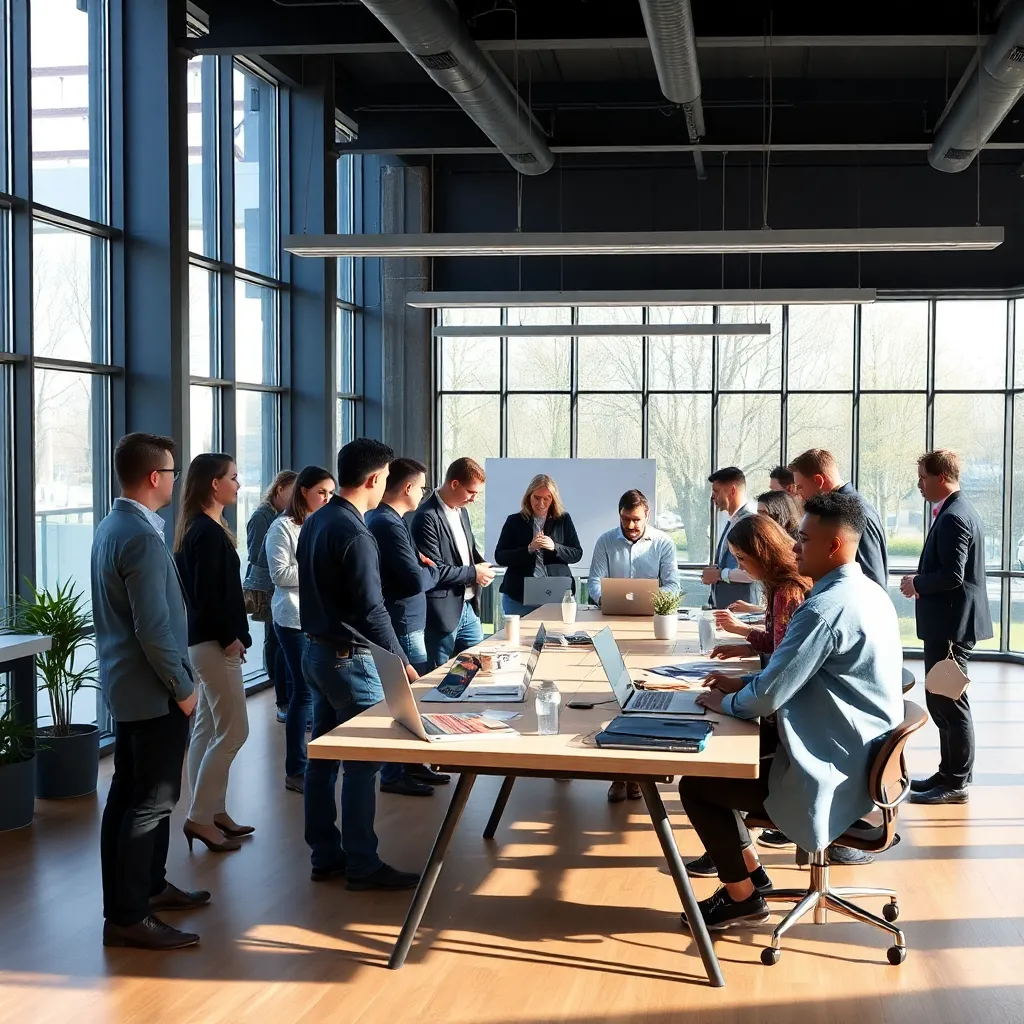 Professionele vrouw die deelneemt aan een training sessie