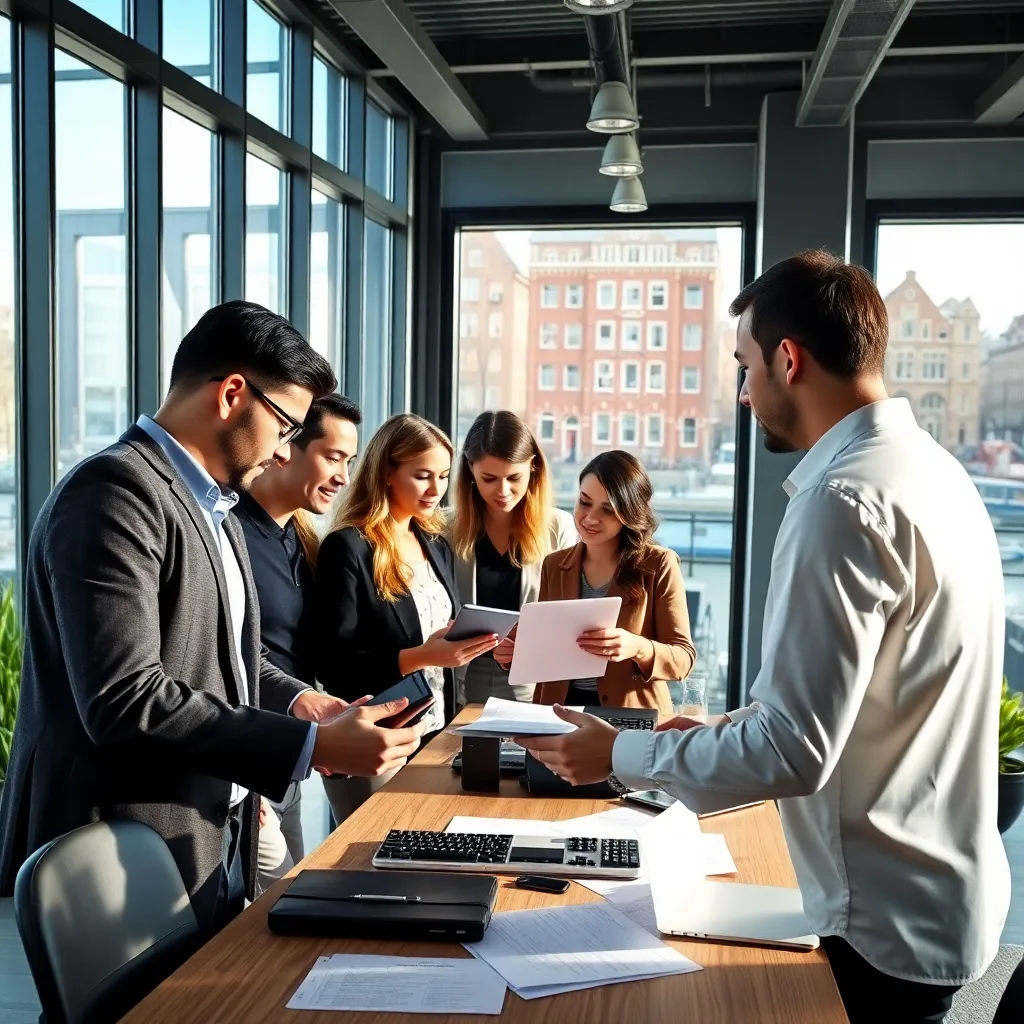 Professional die trots een certificaat toont na het voltooien van een opleiding