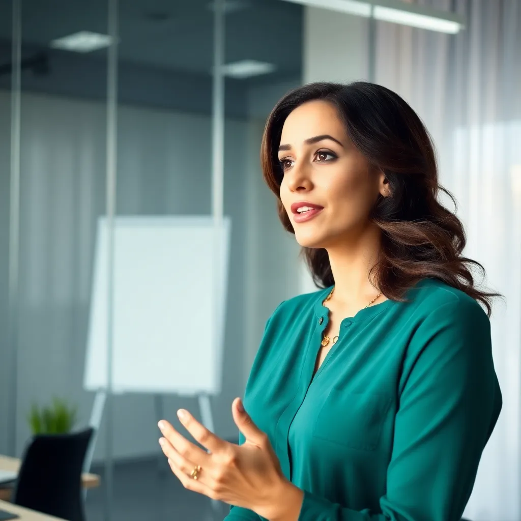 Professionals in een modern kantoor die certificaten en diploma's bekijken